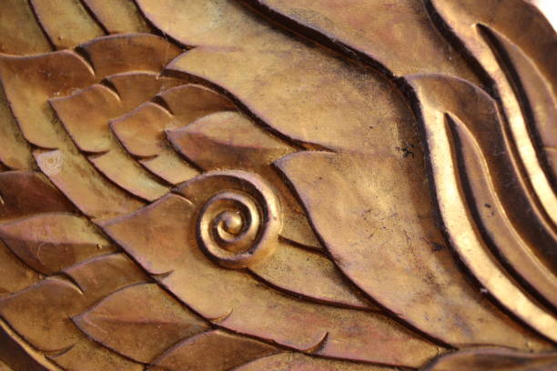 istock Carved wood. Close up 889242302