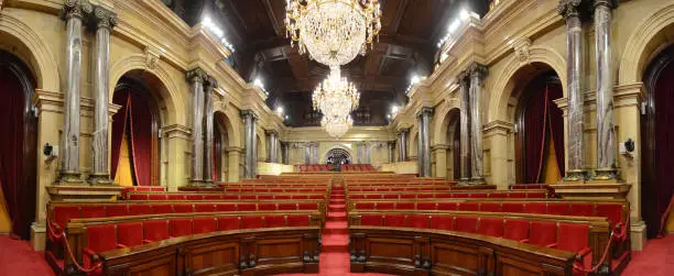 Plenary hall of the Catalonian Parliament from lectern