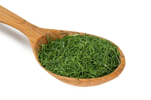 istock dried dill in a wooden spoon isolated 889281478