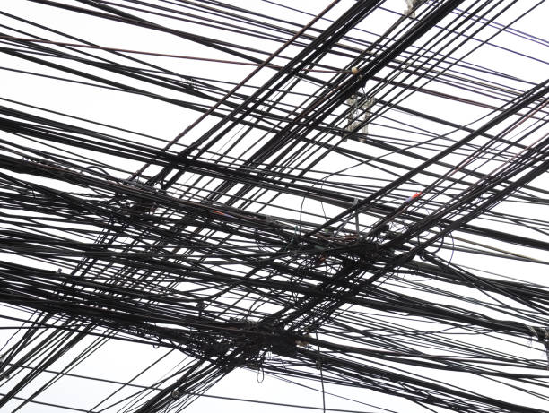 istock The chaos of cables and wires 889283958