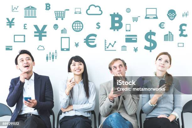 Fintech Concept Stock Photo - Download Image Now - Financial Technology, Currency, Bitcoin