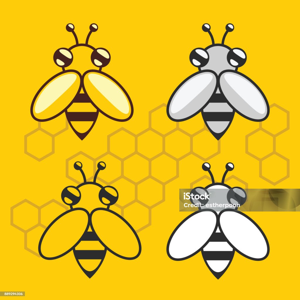 Pictograma albinelor. Vector - vector de stoc Albină fără redevențe Pictograma albinelor. Vector - vector de stoc Albină fără redevențe