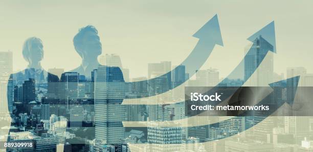 Growth Of Business Concept Stock Photo - Download Image Now - Business, Arrow Symbol, Improvement