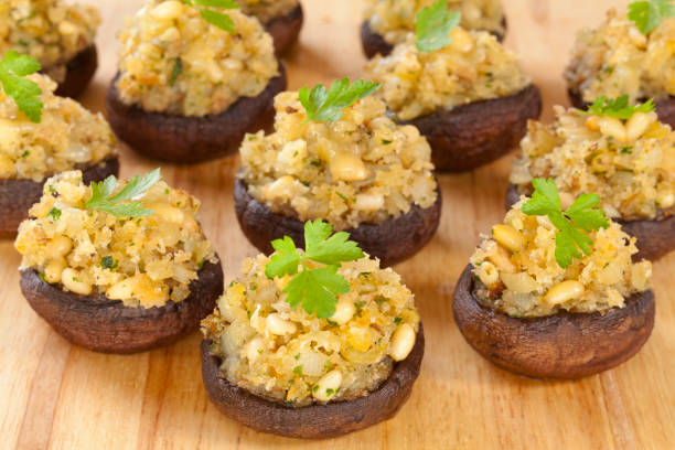 istock Stuffed Portobello Mushrooms 889377956