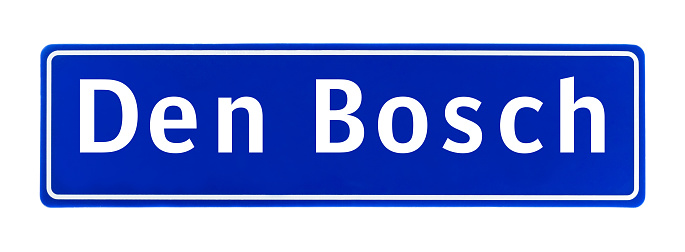 City limit sign of Den Bosch, The Netherlands isolated on a white background