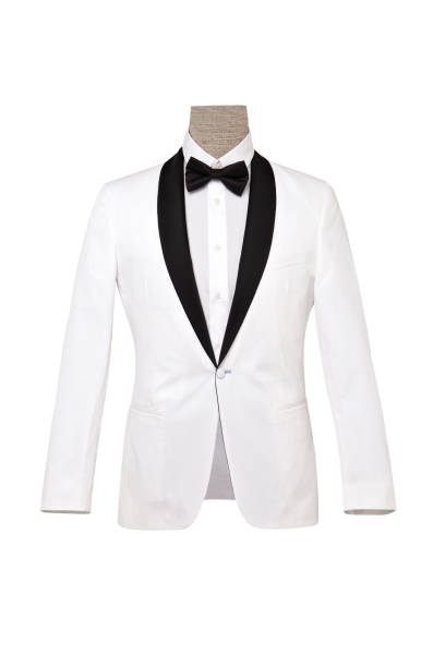 elegante traje blanco - garment mannequin men store fotografías e imágenes de stock