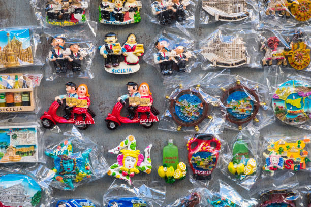 istock Souvenir magnets from Sicily,Italy. 889398654