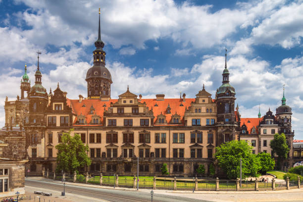 Dresden Cathedral of the Holy Trinity or Hofkirche, Dresden Castle in Dresden, Saxony, Germany Dresden, Germany - 6 July, 2017: Dresden Cathedral of the Holy Trinity or Hofkirche, Dresden Castle in Dresden, Saxony, Germany launch tower stock pictures, royalty-free photos & images