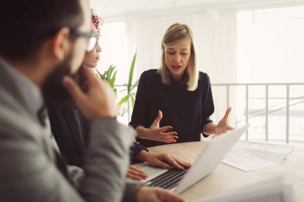 istock Businesspeople On Meeting In The Modern Office 889405928