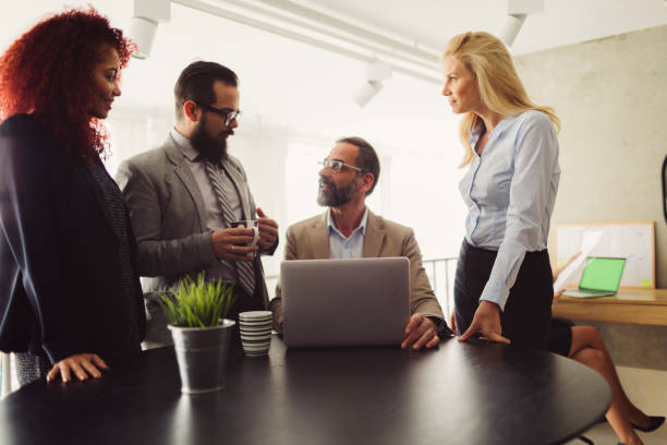 istock Businesspeople On Meeting In The Modern Office 889408536