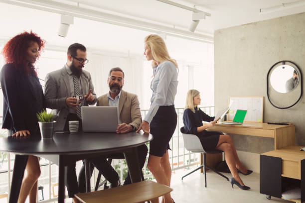 istock Businesspeople On Meeting In The Modern Office 889408568