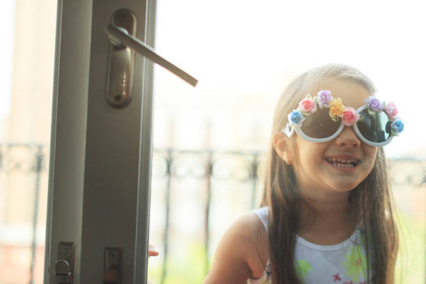 Little girls having fun at home