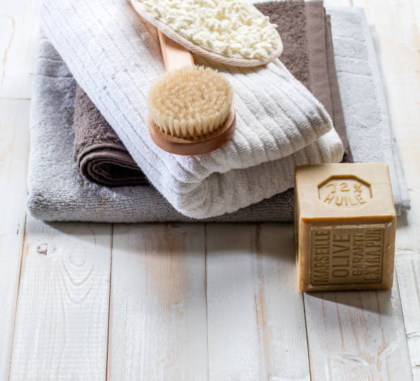 istock eco-friendly home spa still life with olive oil soap 889418774