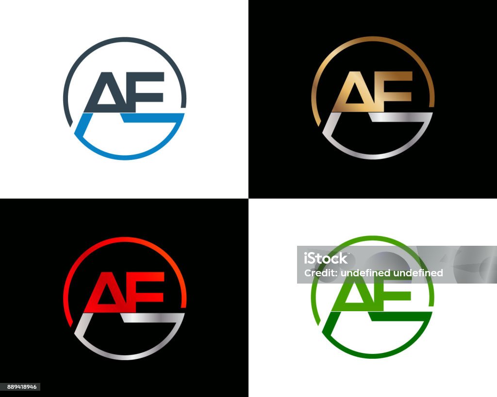 Ae Circle Shape Letter Design Stock Illustration - Download Image Now ...