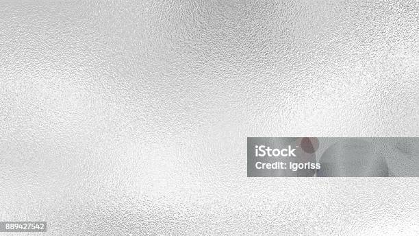 Silver Foil Texture Background Stock Photo - Download Image Now - Foil - Material, Textured Effect, Textured