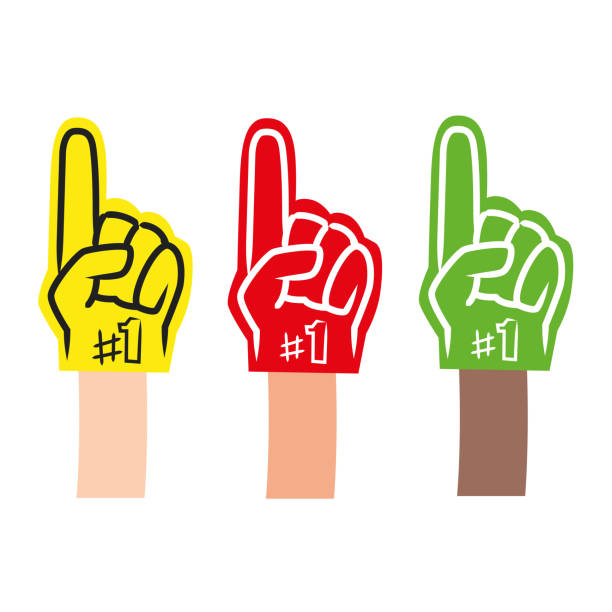 Foam Finger Foam Finger basketball crowd stock illustrations