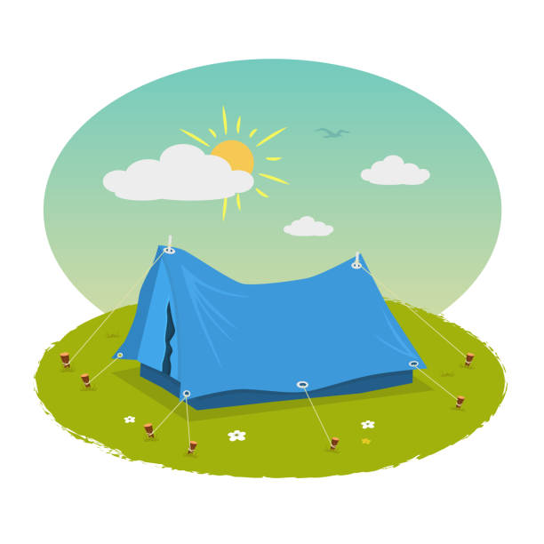 キャンプのテント - キャンプ　準備点のイラスト素材／クリップアート素材／マンガ素材／アイコン素材