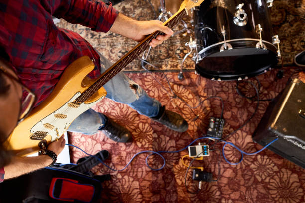 istock Rehearsal of Talented Guitar Player 889507178