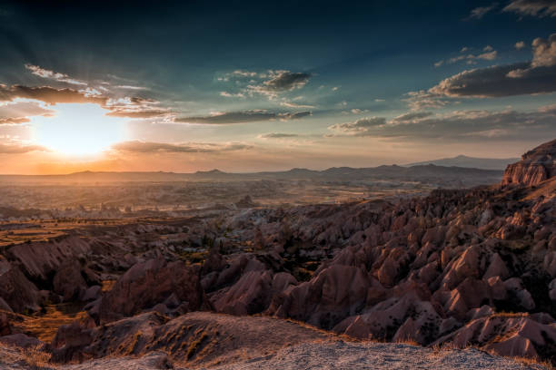 istock Sunset at Cappadocia in Red Valley 889521480