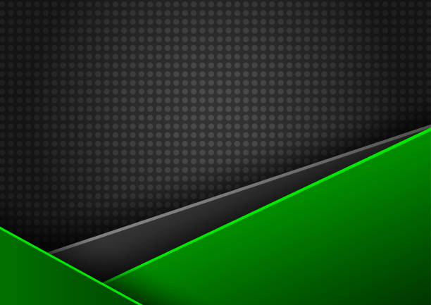абстрактный вектор зеленого и черного фона с пространством для текста - green background stock illustrations