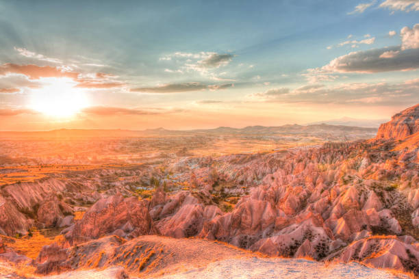 istock Sunset at Cappadocia in Red Valley 889522320