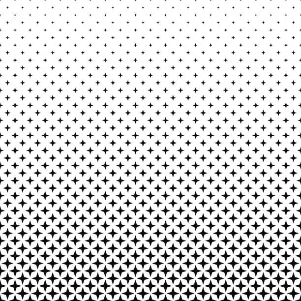 Vector illustration of Abstract black and white thorn pattern background