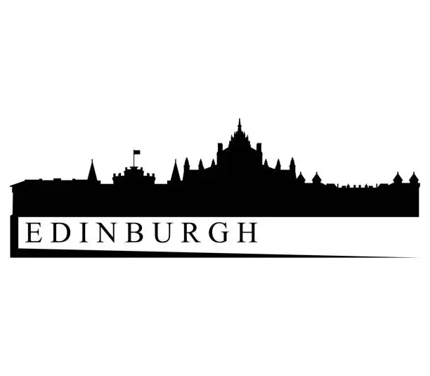 Vector illustration of Edinburgh skyline