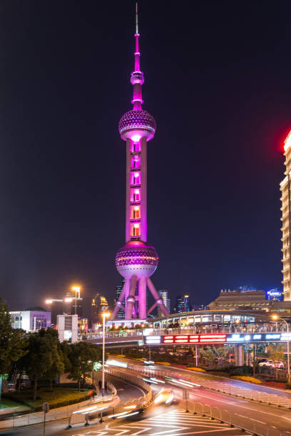 istock Oriental Pearl Tower at night  view in Shanghai, China 889557112
