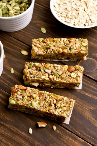 istock Cereal granola bar. Energy snack 889564490