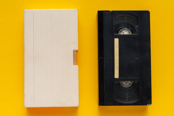 istock Blank used video casette tape, retro technology 889573146