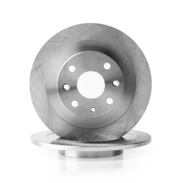 istock New car brake disc and brake linings on white background 889581820