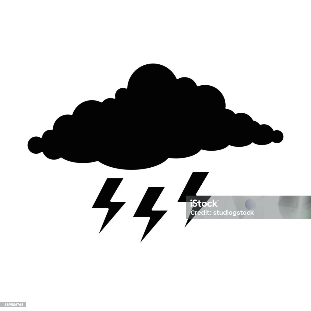 Storm Ray Vector Cloud With Rays Storm Stock Illustration - Download Image Now ...