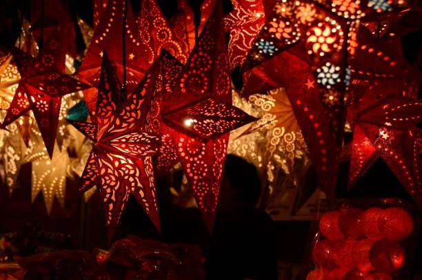 istock Christmas Ornaments and Decorations in a market. 889587446