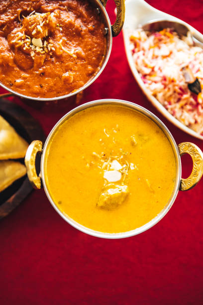 istock Lamb korma curry inside Karahi Indian Serving Dishes. North Indian food 889602598