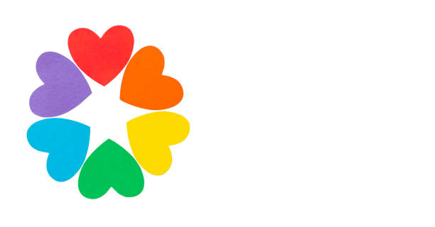 istock Heart in circle, gay pride 889607002