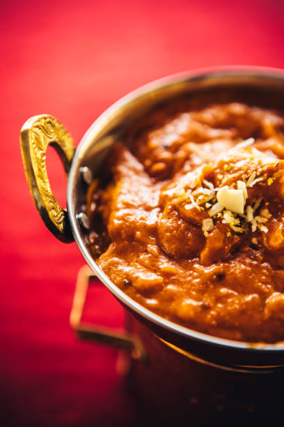 istock Butter chicken curry inside Karahi Indian Serving Dishes. North Indian food 889614986
