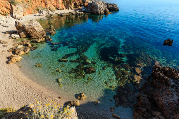 istock Sea bay in Zingaro Park, Sicily, Italy 889618372