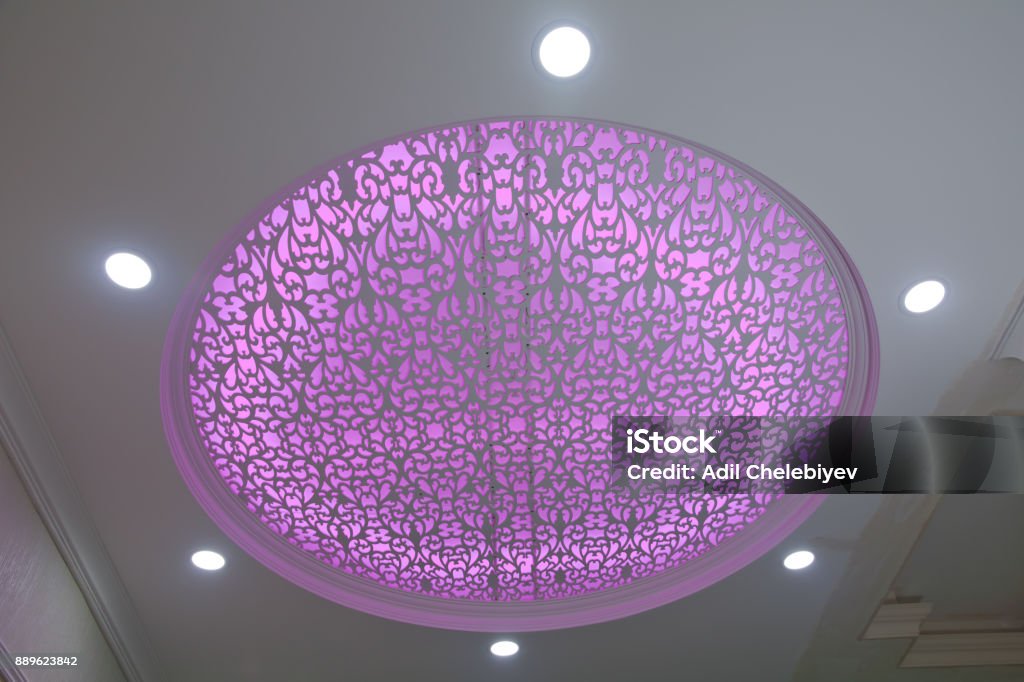 Light Embed In Ceiling Modern Layered Ceiling With Embedded Lights And Stretched Ceiling Inlay ...