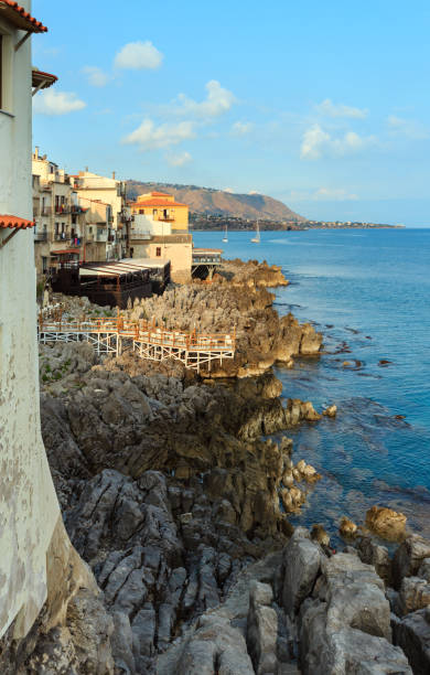Cefalu old beautiful town coastal view, Palermo region, Sicily, Italy.