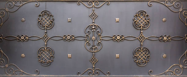istock close-up of forged element, vintage fence 889630708