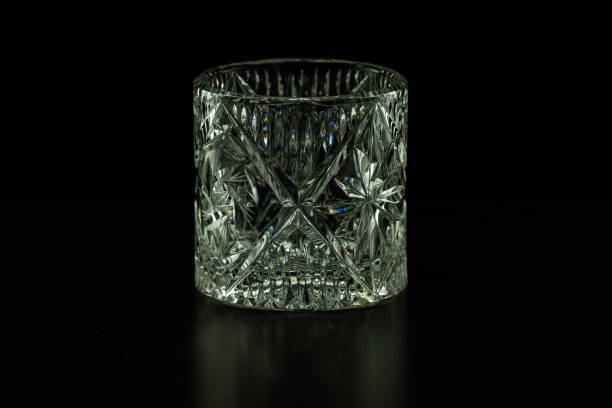istock Crystal glass on black background 889641546