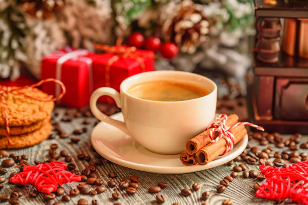 istock Cozy winter setting with cup of coffee 889651524