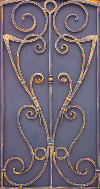 istock close-up of forged element, vintage fence 889654522