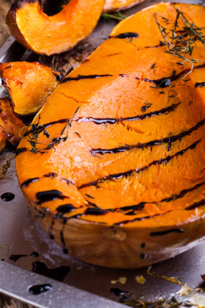 istock Roasted pumpkin with thyme and balsamic glaze 889702760