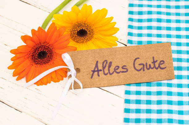 istock All the best greeting card with beautiful gerbera flowers 889702768