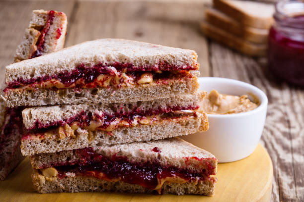 istock Peanut butter and jelly sandwich 889703694