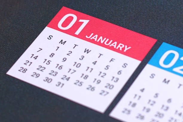 istock Close up of January 2018. 889736052