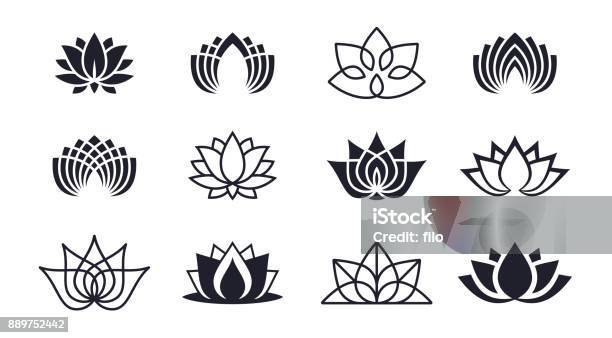Lotus Çiçekleri Stok Vektör Sanatı & Lotus‘nin Daha Fazla Görseli - Lotus, Simge, Sağlıklı Kalmak