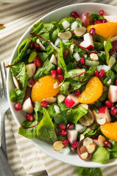 istock Raw Organic Winter Chard Salad with Oranges 889780068