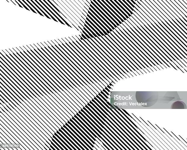 Halftone Bitmap Lines Retro Background Black White Pattern Wallpaper Stripes Stock Illustration - Download Image Now